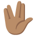 🖖🏽 vulcan salute: medium skin tone display on Google